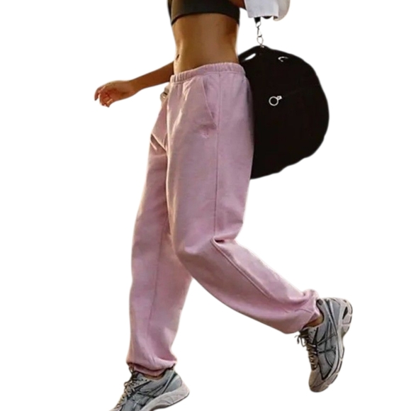 FP Movement For The Win Joggers Candy Pink High Rise Sweatpants Size Large NWOT - Picture 2 of 14